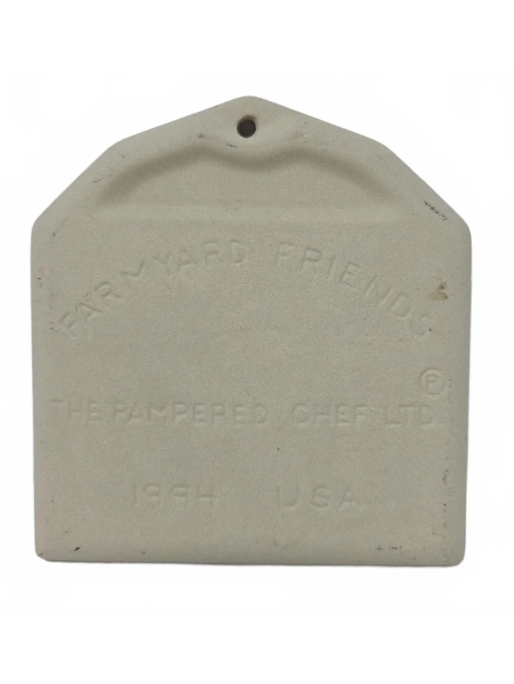 Vintage Pampered Chef Farmyard Friends Cookie Mold Stoneware Trivet 1994
